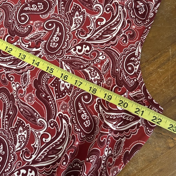Stitch Fix Market & Spruce red paisley sleeveless‎ dress size XL - Picture 4 of 8